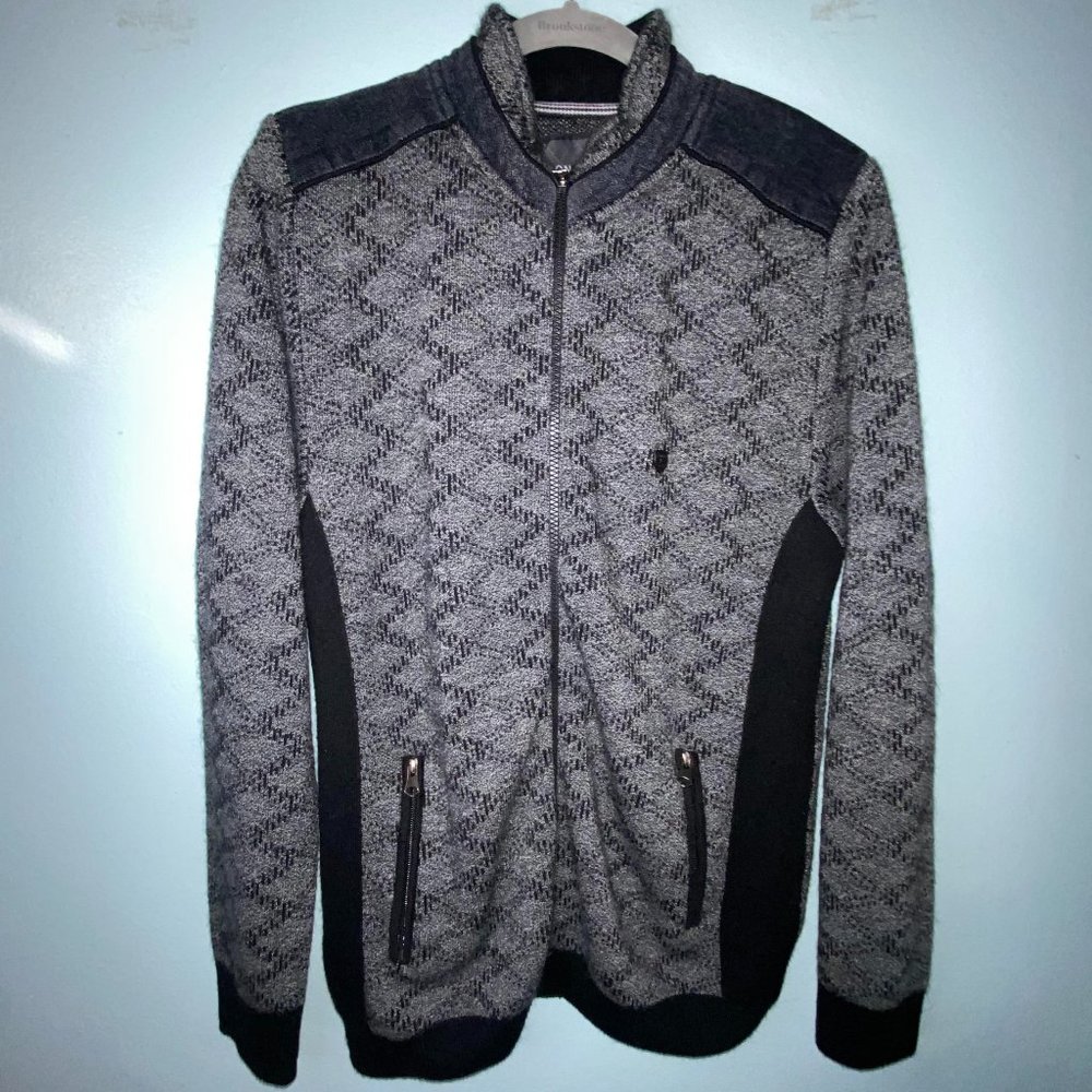 Men's Consul Turtle-Neck Pullover | Black, Grey